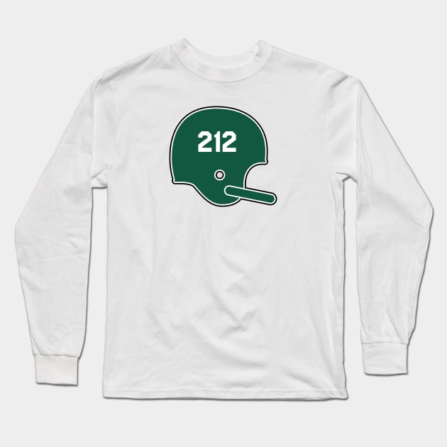 New York Jets 212 Helmet Long Sleeve T-Shirt by Rad Love